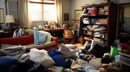 足の踏み場もないほど散らかった部屋｜暮らしを立て直すための第一歩は片付けから